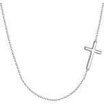 Stříbrný řetízek s bočním křížkem (42 cm, 2,07 g)