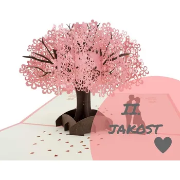3D přání - Pár pod sakurou II. jakost