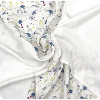 Dětská kosmetika Kikko Bambusové ubrousky XKKO BMB 30x30 Digi - Blue Wildflowers MIX