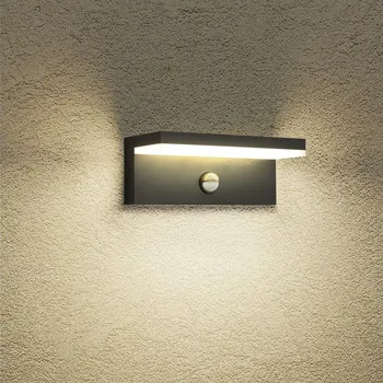 Venkovní osvětlení Brilagi-LED Venkovní nástěnné svítidlo se senzorem TESSI LED/10W/230V černá IP54