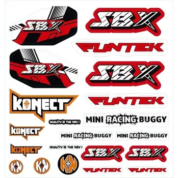RC model auta FUNTEK | Samolepky SBX buggy, červené IM-FTK-21125
