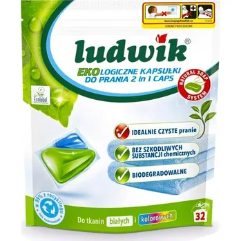 Kapsle na praní Kapsle na praní bílého a barevného prádla Ludwik Ekologické 2v1 32ks