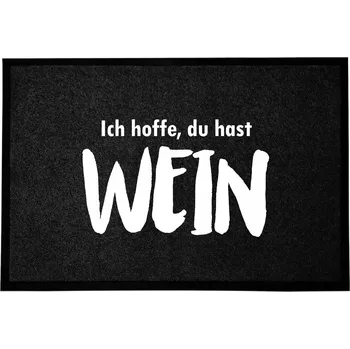 Rohožka Vstupní rohožka černá dekorativní Dárek Domácí Víno 60x40cm