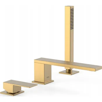 Vodovodní baterie Vanová baterie na okraj vany TRES Cuadro Exclusive zlatá