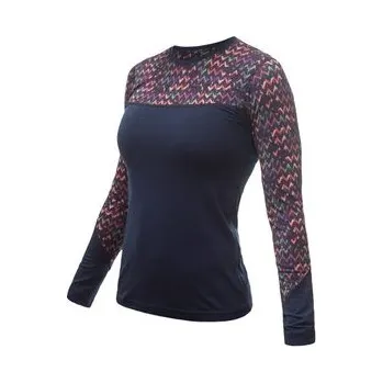 Sensor Dámské triko Sensor DR Merino Impress deep blue/origami