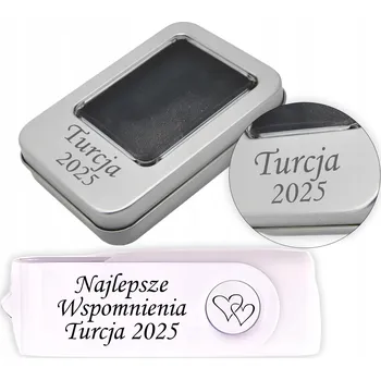 USB flash disk USB flash disc 32GB BÍLÝ s gravírováním Vzpomínky Dovolená Svatba