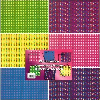 Samolepicí vystřihovánka A4 BAREVNÉ TEČKY 6 listů Cormoran