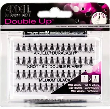 Umělé řasy Řasy v trsech Ardell Double Up Medium Black 56 Ks.