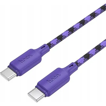 Datový kabel Kabel Hoco USB typ C - USB typ C 1 m fialový