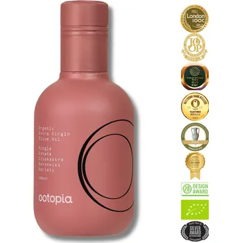 Rostlinný olej Ootopia | Bio Extra panenský olivový olej Koroneiki (Iliokastro) Objem: 250 ml bio • polyfenoly 456 mg/kg • vysoký obsah antioxidantů • filtrovaný