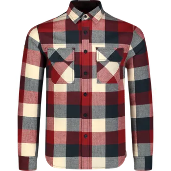 Pánská košile Pánská flanelová košile NORDBLANC QUANTUM NBSSM8243 ČERVENÁ M