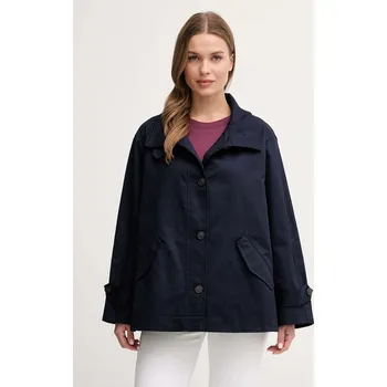 Pánská softshellová bunda Bavlněná bunda United Colors of Benetton tmavomodrá barva, přechodná, oversize, 2QJYDN07Y 59X, vel. XS