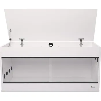 Terárium Diversa Dřevěné terárium s nástavcem 80 x 50 x 62 cm - Bílá