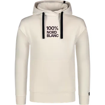 Pánská mikina Pánská mikina NORDBLANC VORTEX NBSMS8222 KRÉMOVĚ BÍLÁ XXL