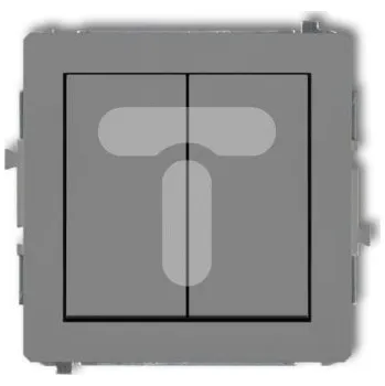 vypínač Dvojitý vypínač Karlik 27DWP-2 šedý