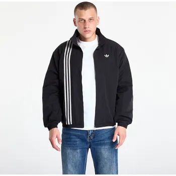 Bunda adidas Firebird Front Stripes Woven Track Top Black/ Stone Khaki/ Better Scarlet S