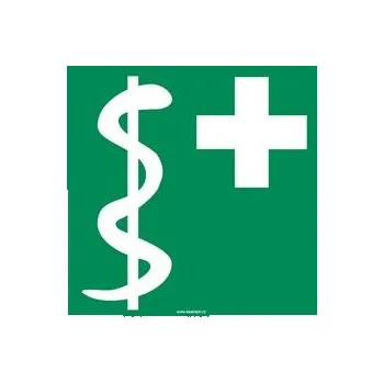 Zdravotník - bezpečnostní tabulka s dírkami, plast 2 mm 150x150 mm