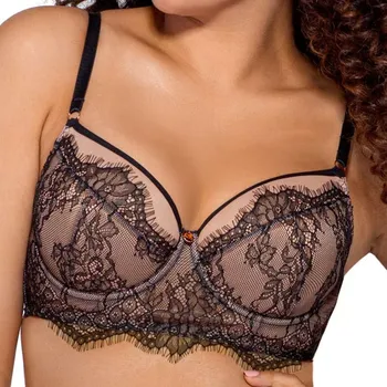 Podprsenka Dámská podprsenka Push-up AV 2007 Černá - Ava černá krajka 60G