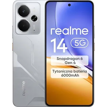 Mobilní telefon Smartphone Realme 14, 8 GB / 256 GB, 5G, stříbrný (stříbrná barva)