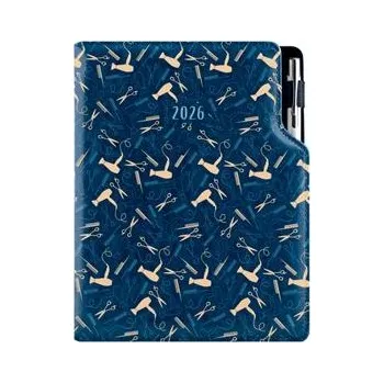 Diář Diář DESIGN denní B6 2026 - modrá - Kadeřník
