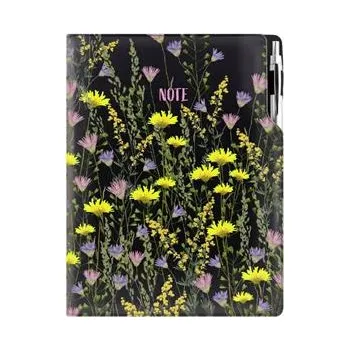 Notes - zápisník DESIGN A4 tečkovaný - černá - Louka