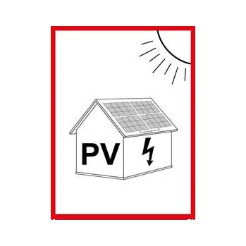Označení FVE na budově - PV symbol - bezpečnostní tabulka, plast 2 mm 74 x 105 mm