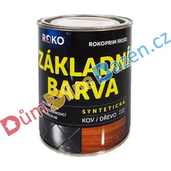 barva na kov Rokospol Rokoprim základní barva RK 101 Barva: bílá, Objem: 0,75 l