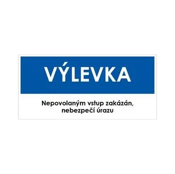VÝLEVKA, modrá, plast 2 mm 190x90 mm