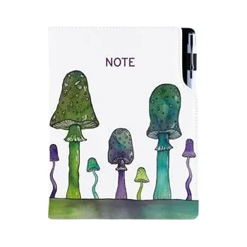 Zápisník Notes - zápisník DESIGN B6 nelinkovaný - Houby