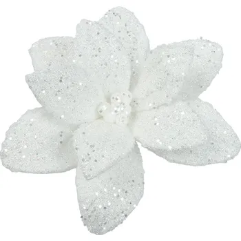 Vánoční dekorace Kaeming Vánoční hvězda na klipu, 28 cm, bílá, KSD