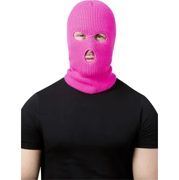 Kukla Lyžařská kukla neonově růžová