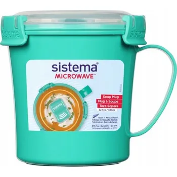 Nádobí do mikrovlnné trouby Sistema Hrnek na polévku 656 ml modrý - Soup Mug