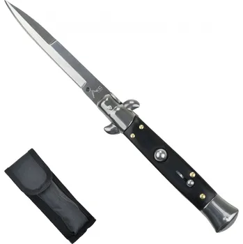 Bojový nůž CHZ Italský vystřelovací nůž "ITALIAN BLACK STILETTO"
