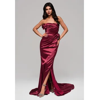 Dámské šaty Edoti Evening dress LA-OM-DL Edoti šedá | tmavě červená 3432765