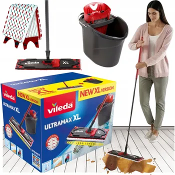 mop Vileda Ultramax BOX XL Plochý mop s ždímacím mechanismem, sada 42 cm, velká náhrada
