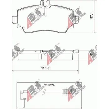 Brzdová destička A.B.S. 37078 Sada brzdových destiček, kotoučové brzdy