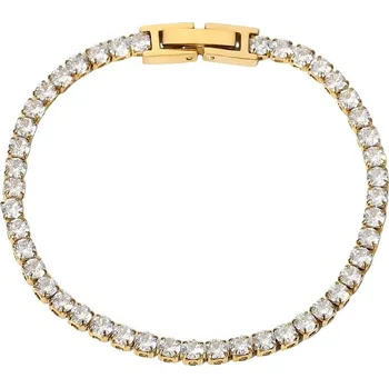 Náramek ELENYS Tennis 3 mm – pozlacený náramek 18K žluté zlato Délka náramku: 17,4 cm