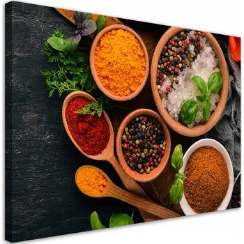 Obraz OBRAZ NA PLÁTNĚ Koření Kuchyně Jídlo 90x60