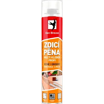 Montážní pěna DEN BRAVEN Zdící pěna Multi Kleber Profi 750ml 12 x 750ml + dárek aplikační pistol N1064