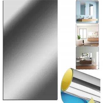 Zrcadlo SAMOLEPICÍ ZRCADLO NA ZEĎ ZRCADLOVÉ DLAŽDICE ZRCÁTKA DO POSILOVNY 200X30CM