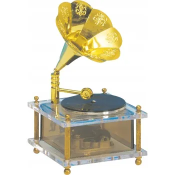 hrací skříňka Giftdeco 10101 zlatá gramofonová hrací Hrací Skříňka