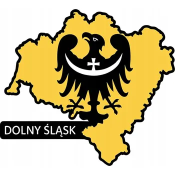 Samolepicí dekorace na vozidlo NÁLEPKA na auto | znak Dolního Slezska – odolná, voděodolná fólie 13 cm