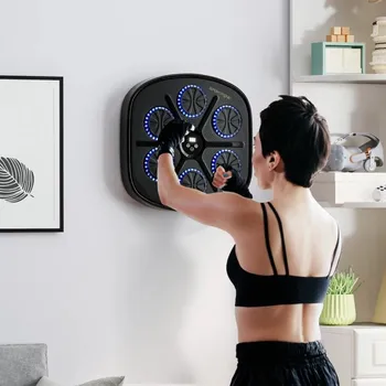 Boxovací trenažér SPORTNOW Nástěnný elektronický boxovací terč Černý