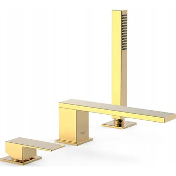 Vodovodní baterie Vanová baterie na okraj vany TRES Cuadro Exclusive zlatá