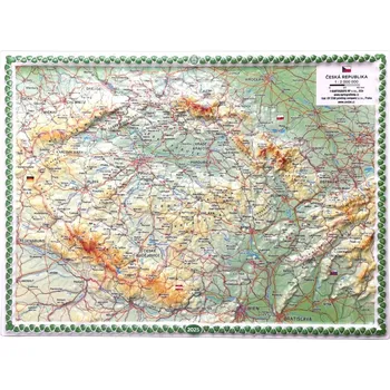 Czechy 1:2 000 000. Mapa plastyczna (trójwymiarowa) - mała Kolektiv autorů