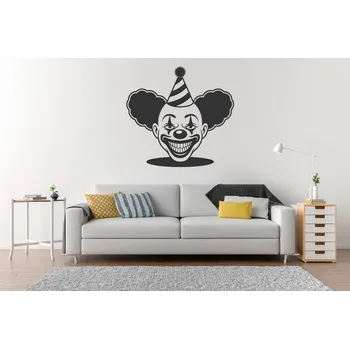 Samolepící dekorace Lepy.cz Samolepka na zeď Klaun Velikost (šířka x výška): 50x47cm, Barevná varianta: Tmavě červená