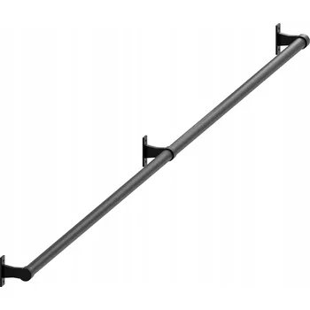 Madlo do koupelny Madlo Artest kovové černé matné 200 cm průměr 25 mm k přišroubování