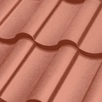 plechová krytina SATJAM střešní krytina Arad Modul 2M PURMAT RR750 cihlová