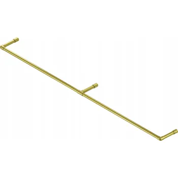Držák na ručník DRŽÁK NA RUČNÍKY DO KOUPELNY TYČ FI 25MM ZLATÝ MATNÝ 200 CM GINGER