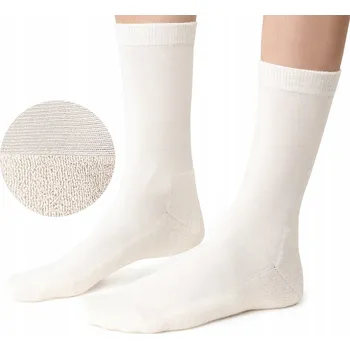 Dámské ponožky Termoaktivní ponožky polofroté do těžších bot, 80% merino vlna, velikost 35-37, krémová (ecru)